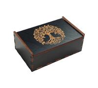 Maigridy Boîte de rangement en bois pour tarots de jeu, petite carte de tarot de divination pour récipient portable