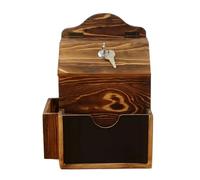 Maigridy Boîte en bois verrouillable à fixation murale avec tableau à message amovible et compartiment latéral pour suggestions collection boîte faite à la main