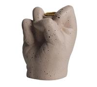 Maigridy Bougeoir amusant en résine réutilisable avec geste érigé, majeur vers le haut, statue lumineuse, accessoire de fête