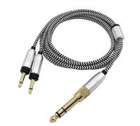 Maigridy Câble en nylon très flexible pour casque Focal ELEGIA Connecteurs 3,5/6,35 mm Câble de mise à niveau en nylon