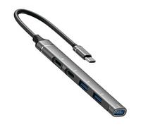 Maigridy Concentrateurs USB C PD3.0 en alliage d'aluminium - Chargeurs rapides 5 Gbit/s - Synchronisation des données - Double port A pour le travail et les voyages vers adaptateurs A/OTG