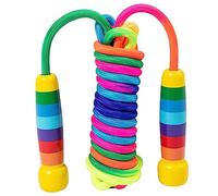 Maigridy Corde à sauter réglable avec poignée en bois et tissée pour filles et garçons - Corde à sauter pour exercice de brûlure de graisse - Équipement d'exercice de gym