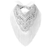 Maigridy Écharpe en tissu polyester pour femme, bandanas cowgirl pour enterrement de vie de jeune fille, idéale pour un usage quotidien, blanc, Taille unique