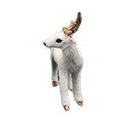 Maigridy Figurines de renne de Noël avec bois et pieds pailletés - Décoration de table - Décoration de table