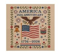 Maigridy Kit de broderie patriotique commémorative du 250e anniversaire des États-Unis pour débutants