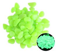 Maigridy Lot de 100 galets phosphorescents activés à l'énergie solaire pour jardin, terrasse, allée et remplissage de vase artistique, convient aux animaux domestiques
