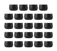 Maigridy Lot de 24 bocaux vides avec couvercle noir pour créer et ranger de petits articles ménagers