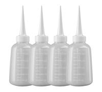 Maigridy Lot de 4 flacons réutilisables translucides pour colles, huiles et lavages. Verres de laboratoire faciles à utiliser