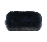 Maigridy Manchon en fausse fourrure pour adulte - Chaud - En peluche - Manchons élégants pour l'hiver, Noir , taille unique