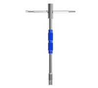 Maigridy Outil multifonction rotatif avec poignée en T, 3 têtes interchangeables, tige coulissante, design antidérapant, en acier au carbone résistant à la rouille, clés en acier à haute teneur en