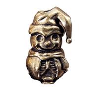 Maigridy Pendentif artistique en forme d'épées de bonhomme de neige idéal pour paracorde et colliers, projets d'artisanat, perles, accessoires culturels en laiton, Cuivre blanc, taille unique