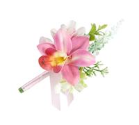 Maigridy Pin's à fleurs et bracelet de mariée - Boutonnière élégante - Accessoire de corsage pour fête de mariage - Cadeau de fête de mariage