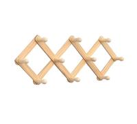 Maigridy Porte-manteau mural extensible en bois avec pinces à linge pour chapeaux et tasses - Gain de place - Organiseur horizontal à suspendre