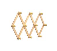 Maigridy Porte-manteau mural extensible en bois avec pinces à linge pour chapeaux et tasses - Gain de place - Organiseur horizontal à suspendre