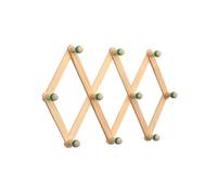 Maigridy Porte-manteau mural extensible en bois avec pinces à linge pour chapeaux et tasses - Gain de place - Organiseur horizontal à suspendre