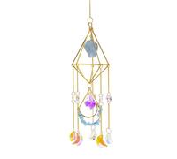 Maigridy Raws Carillon à vent géométrique en cristal pour balcon, décoration à suspendre et créer du son environnemental, prismes en cristal de jardin, attrape-vent