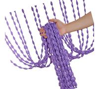 Maigridy Rideaux de porte en tissu perlé pour hôtel, mariage, patio, décorations, tissu polyester, séparateur sans outils nécessaires pour suspendre les rideaux à pompons