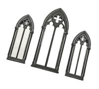 Maigridy Rustics Cadre de fenêtre arqué à suspendre pour décoration murale Cathédrale en bois