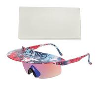 Maigridy Se fixe aux lunettes de soleil coupe-vent avec lunettes de soleil de cyclisme, Transfert d'eau rouge P