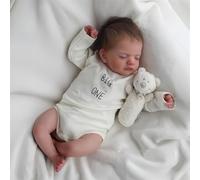 MAIHAO Poupée Reborn bébés Garçon Realiste Silicone Baby Dormir Réincarnées Nouveau-né Bebe Vrai Poupon Dolls Toddlers Enfant Fille Yeux fermés 18 Pouces (Blanc)