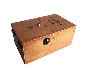 Maijia Mini Jouet drôle Cadeaux créatifs boîte Inutile Laissez-Moi Seul Machine pour Anniversaire et fête Cadeau Jouet Jeu (Brown, Useless Box)