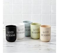 MAIJIAJU Lot de 5 gobelets pour brosse à dents, 330 ml, en plastique, réutilisables, passent au lave-vaisselle, pour salle de bain, bain de bouche pour enfants, pour voyage, camping