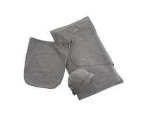 MAÏKA Echarpe porte-bébé grise 100% coton, bonnet et sac de rangement inclus