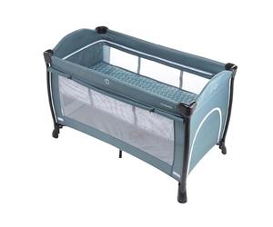 MAÏKA Lit Parapluie Confort | de la Naissance à Environ 6 Mois avec réhausse Puis en Mode lit jusqu'à 4 Ans | Rideaux latéraux | Grande Poche de Rangement | roulettes | Sac de Transport Inclus