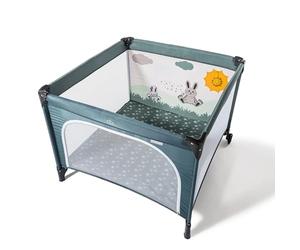 MAÏKA Parc bébé filet | dès la naissance jusqu'à 3 ans environ | pliage parapluie | facile à transporter et ranger | décor de prairie | grande ouverture en zip | 2 fenêtres filet | sac de transport