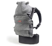 MAÏKA Porte-bébé cocooning gris, avec capuche, naissance à 15 kg, tissu chaud