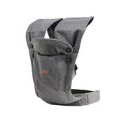 MAÏKA Porte-bébé souple gris, naissance à 15 kg, ventrale