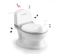 MAÏKA Pot de toilette musical bébé | pot d'apprentissage avec rabat | son chasse d'eau et lumière | range papier mouchoir et lingette | patins antidérapants