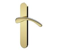 MAIKO ENSEMBLE POIGNEE PORTE EFFET LAITON DORE L.138.5mm x l.42mm entraxe 165-195mm