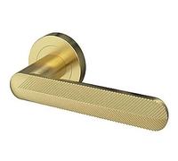 MAIKO ENSEMBLE POIGNEE SUR ROSACE EFFET LAITON SATIN OR Ø50mm