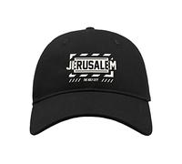 Maikomanija Jérusalem Israël The Holy City Casquette de baseball en coton à visière incurvée Unisexe Sport Confortable Top, Noir , taille unique