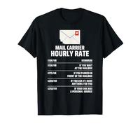 Mail Carrier Hourly Rate Humour Facteur Tarif Horaire T-Shirt