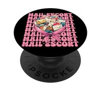 Mail Escort Postal Worker Mail Lady Girl Mom PopSockets PopGrip Adhésif