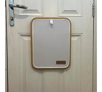 Mail More Boîte aux lettres pour porte d'entrée sans vis - Récupérateur de courrier blanc pour boîte aux lettres - Porte-courrier d'intérieur - Cadre en bambou - Boudin de courant d'air - Organiseur