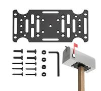 Mailbox Mounting Bracket - Letter Post Fixing Plate Wall Fence Support Hardware | Outdoor Mailbox Installation Base Plate for Porch Garden Roadside Community Office Yard Secure Holder System