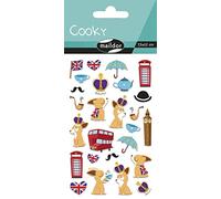 Maildor 560381C - GOMMETTES 3D Cooky - 1 planche 12x8 cm - 27 stickers - LONDRES