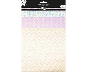 Maildor AD011O - Un paquet Satin stick'Pop 3 feuilles adhésives (21x29,7 cm - 21x26 cm et 21x21 cm) motifs assortis , Pamplemousse