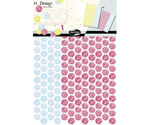 Maildor AD030O - Un sachet M Design 2 planches stickers muraux 34,5x49 cm, Pois multicolore