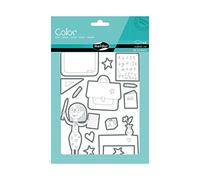 Maildor AE060O - Un sachet de gommettes Color 20 planches 14,8x21 cm, Ecole