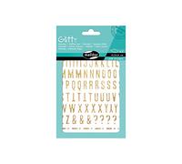 Maildor AE070O - Un sachet de gommettes Glitty 2 planches 10,5x16 cm, Alphabet et chiffres en or (228 stickers)