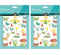 Maildor AE137O - Un sachet de gommettes Dreamy 6 planches 14,8x21cm, Fées (126 stickers) (Lot de 2)