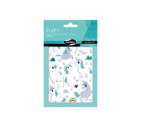 Maildor AE152C - Un sachet de gommettes Puffy 1 planche 10,5x16cm, Licornes (30 stickers)