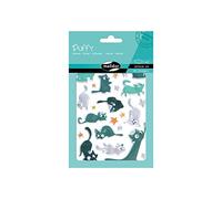 Maildor AE153C - Un sachet de gommettes Puffy 1 planche 10,5x16cm, Chatons (25 stickers)