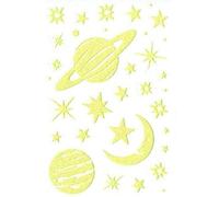 MY MANDARINE AE154C - GOMMETTES Phospho'Stick - 10 planches 10,5x16 cm - BRILLANTES DANS LA NUIT - PLANETES (680 stickers)
