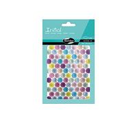 Maildor AE169C - Un sachet de gommettes Initial 4 planches 10,5x16 cm, Mini ronds métal-pastel (452 stickers)