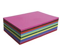 Maildor by Clairefontaine 454299C - Paquet de 25 Feuilles de Papier Couleur 210g/m² - Format 50x70cm - 8 Couleurs Assorties - Papier Recyclé - Loisirs Créatifs, Bricolage, Activités Manuelles